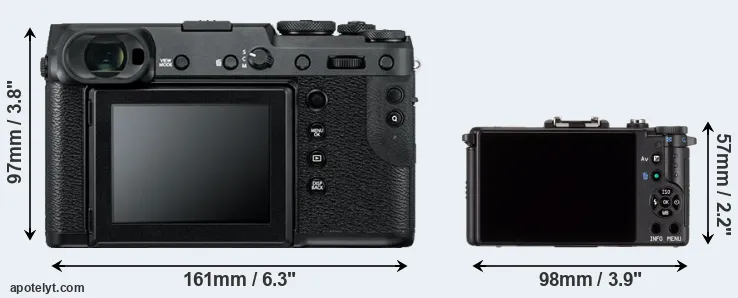 Comparison GFX 50R or Pentax Q rear