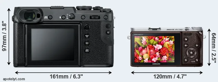 Comparison GFX 50R or NX500 rear