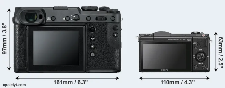 Comparison GFX 50R or A5100 rear