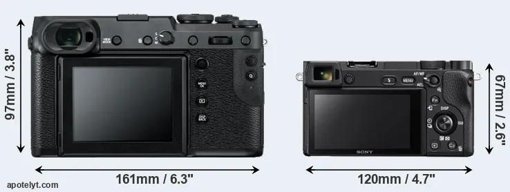 Comparison GFX 50R or A6300 rear