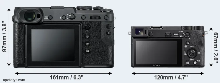 Comparison GFX 50R or A6500 rear