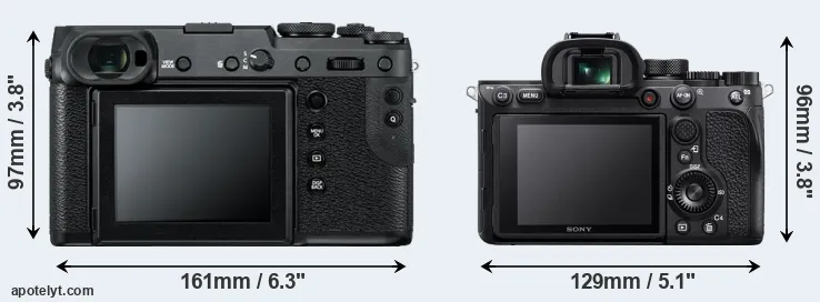 Comparison GFX 50R or A7R IV rear