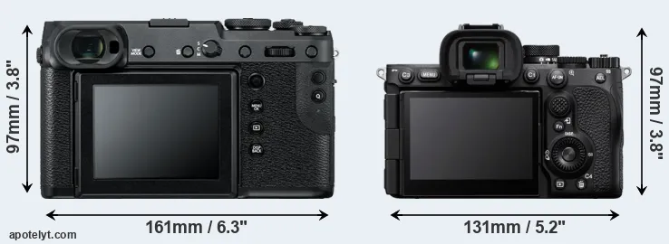 Comparison GFX 50R or A7R V rear