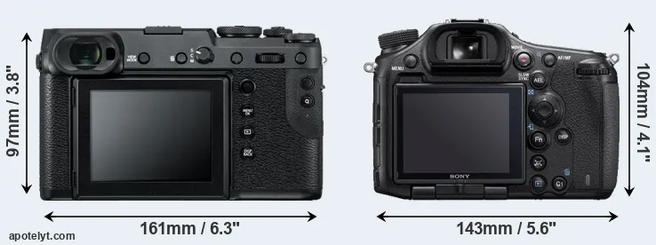 Comparison GFX 50R or A99 II rear