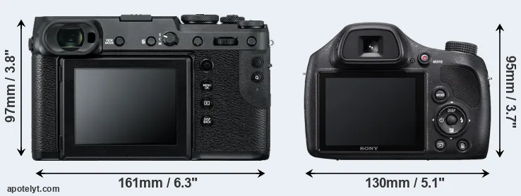 Comparison GFX 50R or H400 rear