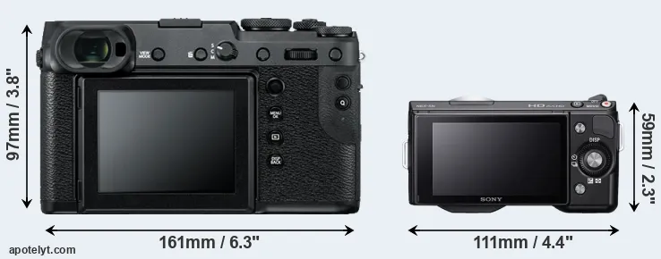 Comparison GFX 50R or NEX-5N rear