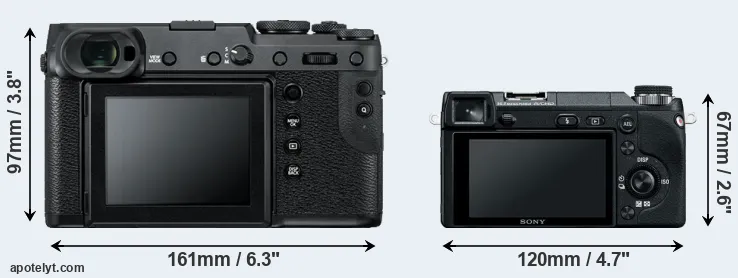 Comparison GFX 50R or NEX-6 rear