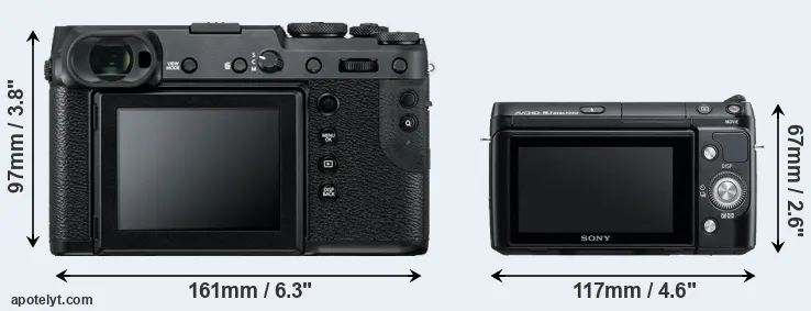 Comparison GFX 50R or NEX-F3 rear