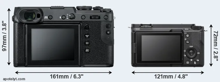 Comparison GFX 50R or ZV-E1 rear