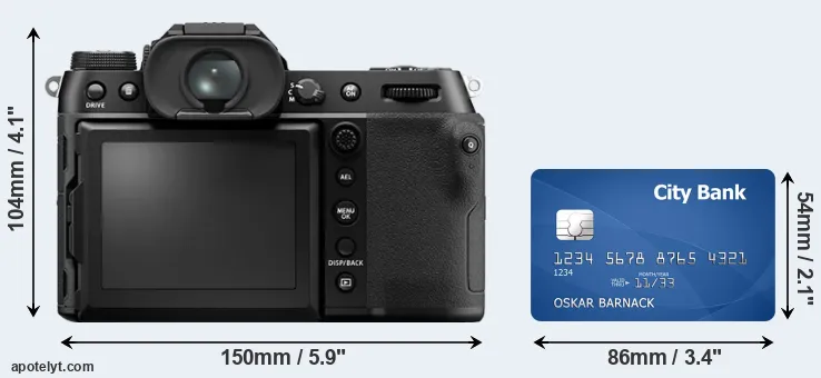 GFX 50S II and credit card rear side