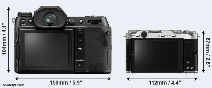 Comparison GFX 50S II or X-M5 rear