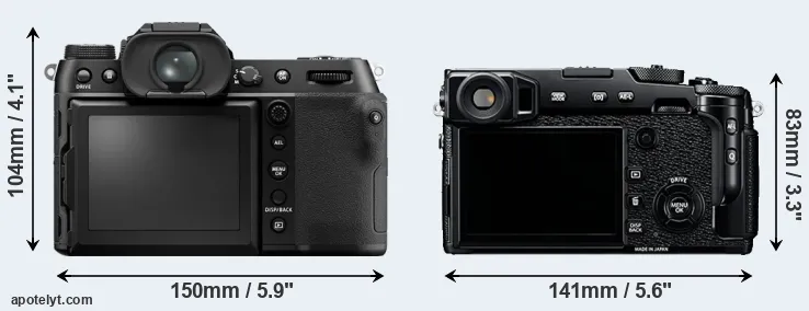 Comparison GFX 50S II or X-Pro2 rear
