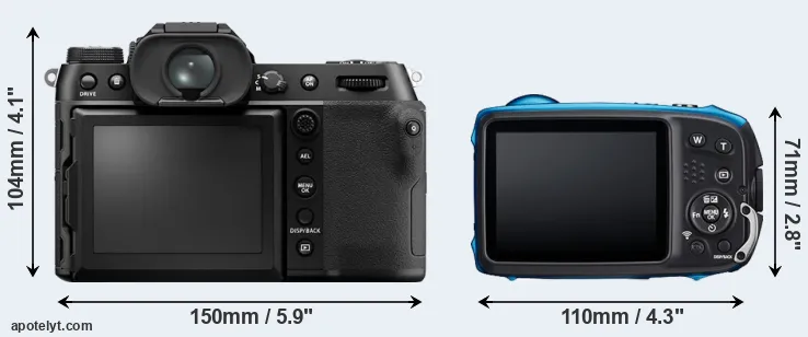 Comparison GFX 50S II or XP140 rear