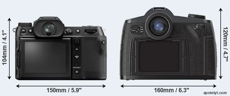 Comparison GFX 50S II or S2 rear