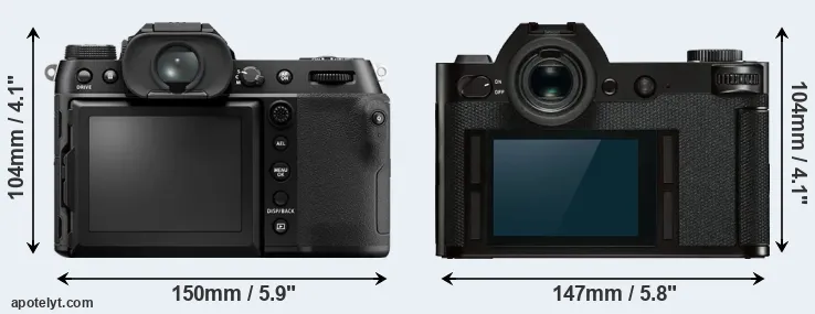 Comparison GFX 50S II or Leica SL rear