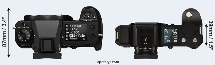 Compare GFX 50S II versus Leica SL top