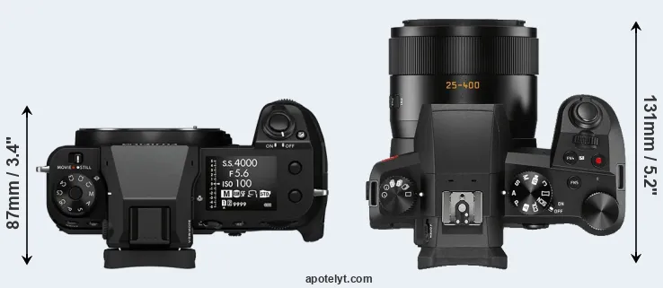 Compare GFX 50S II versus V-LUX 5 top