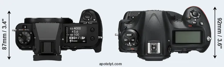 Compare GFX 50S II versus D5 top