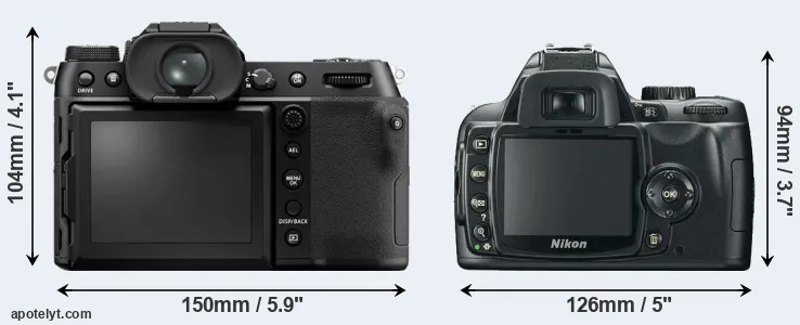 Comparison GFX 50S II or D60 rear