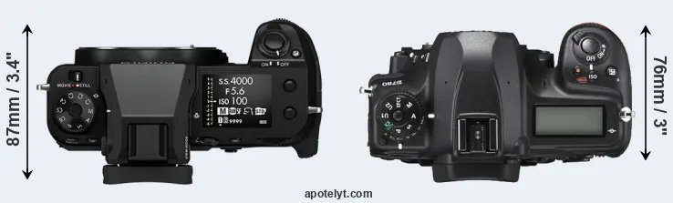 Compare GFX 50S II versus D780 top