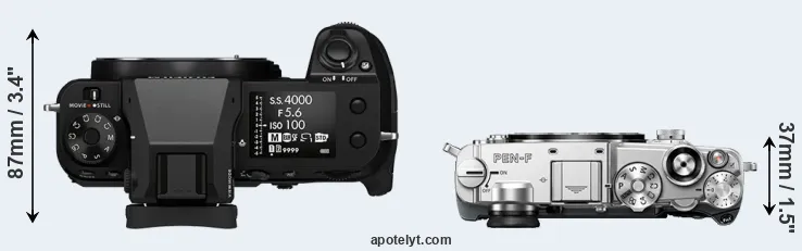 Compare GFX 50S II versus PEN-F top