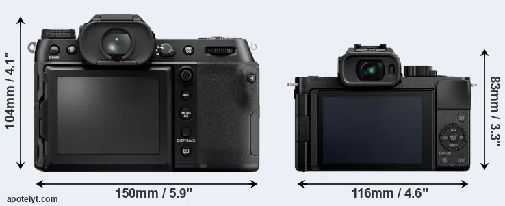 Comparison GFX 50S II or G110 rear