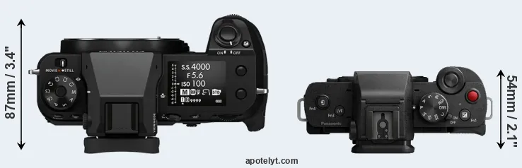 Compare GFX 50S II versus G110 top