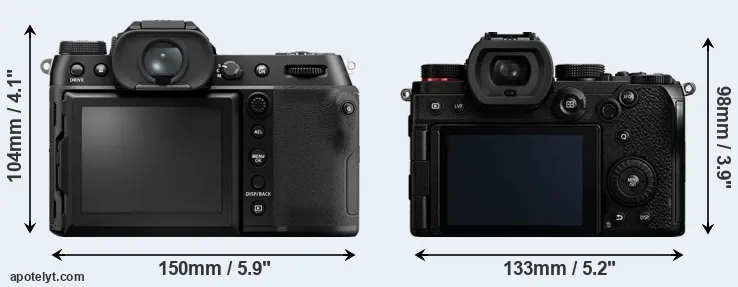 Comparison GFX 50S II or S5 rear