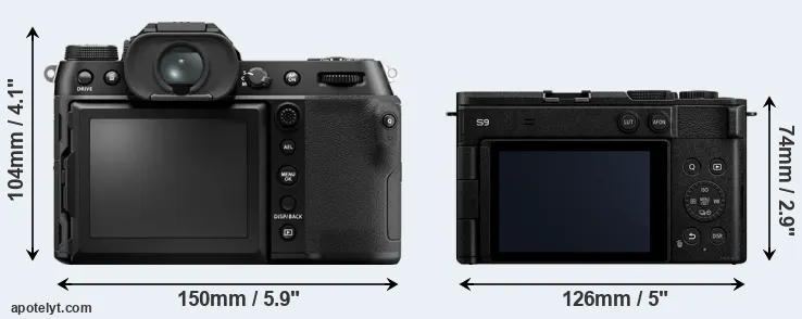 Comparison GFX 50S II or S9 rear
