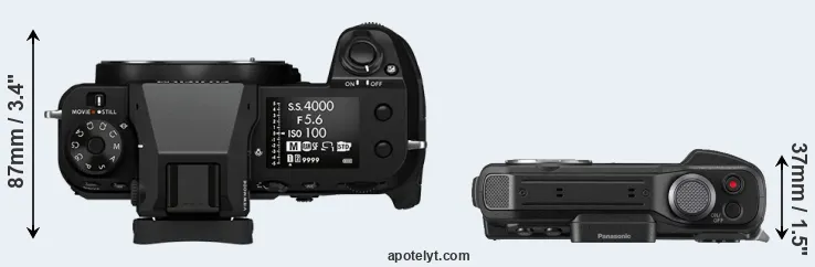 Compare GFX 50S II versus TS7 top