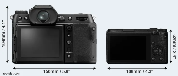 Comparison GFX 50S II or GR III rear