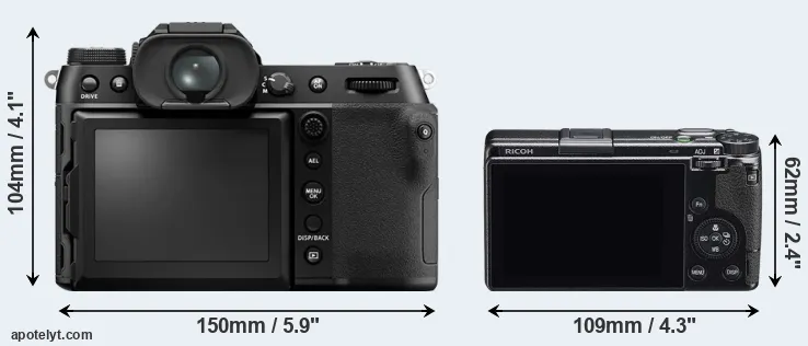 Comparison GFX 50S II or GR IIIx rear