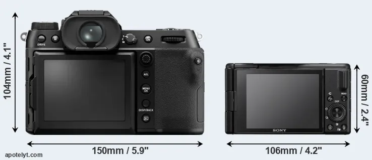 Comparison GFX 50S II or ZV-1 II rear