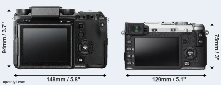 Comparison GFX 50S or X-E2S rear