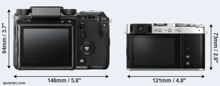 Comparison GFX 50S or X-E4 rear
