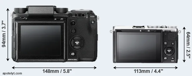 Comparison GFX 50S or X70 rear