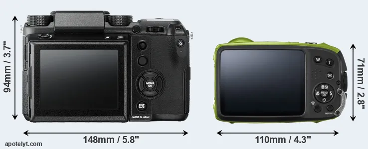Comparison GFX 50S or XP120 rear