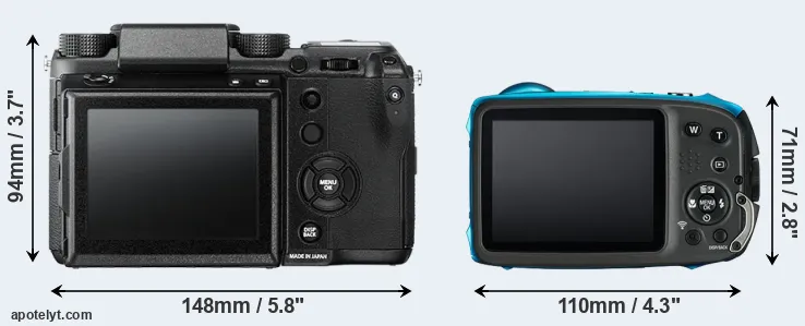 Comparison GFX 50S or XP130 rear