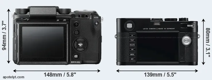 Comparison GFX 50S or M Typ 240 rear