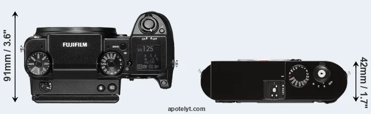 Compare GFX 50S versus M Typ 262 top