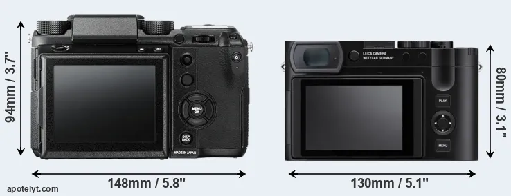 Comparison GFX 50S or Q3 rear