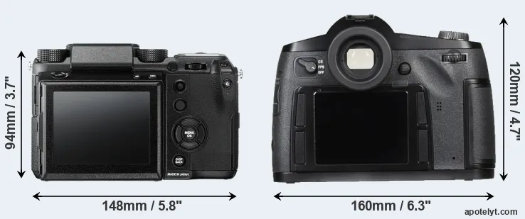 Comparison GFX 50S or S Typ 007 rear