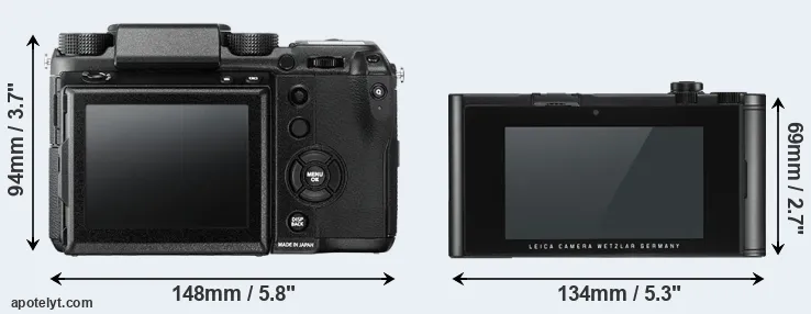 Comparison GFX 50S or TL2 rear