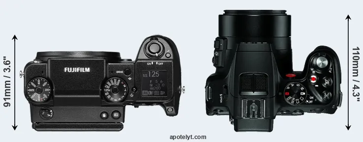 Compare GFX 50S versus V-LUX 4 top