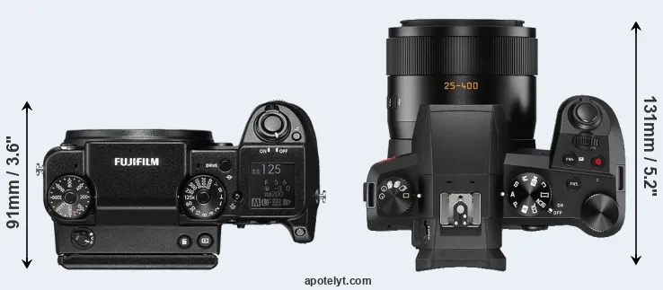 Compare GFX 50S versus V-LUX 5 top