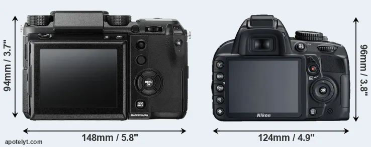 Comparison GFX 50S or D3100 rear