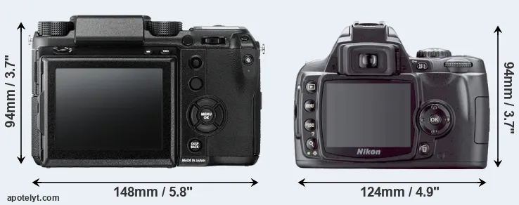 Comparison GFX 50S or D40X rear