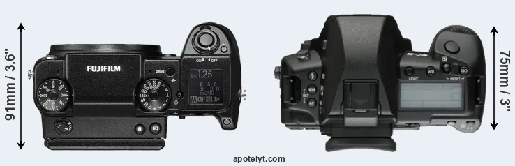 Compare GFX 50S versus E-5 top