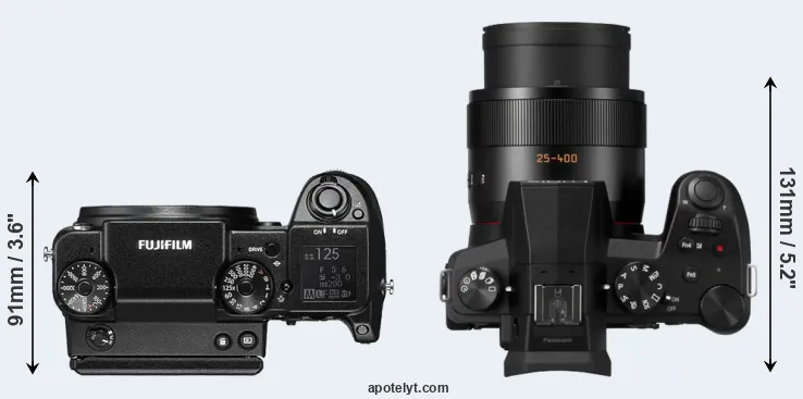 Compare GFX 50S versus FZ1000 II top
