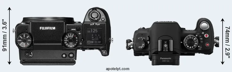 Compare GFX 50S versus G2 top